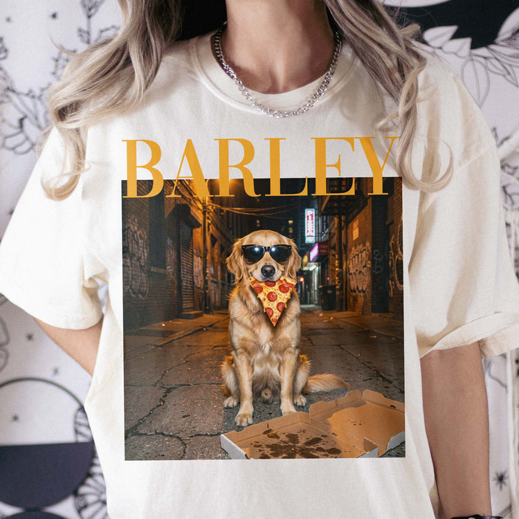 Custom Pet Portrait Funny Meme Gift For Pet Lovers Vintage Graphic Tee - Personalized Shirt