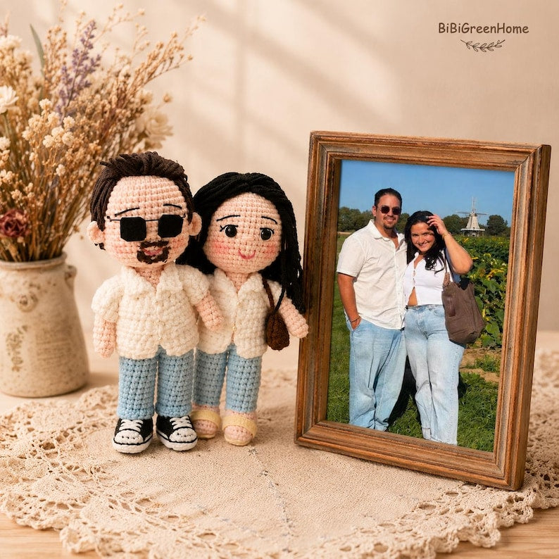 Personalized Couple Crochet Dolls