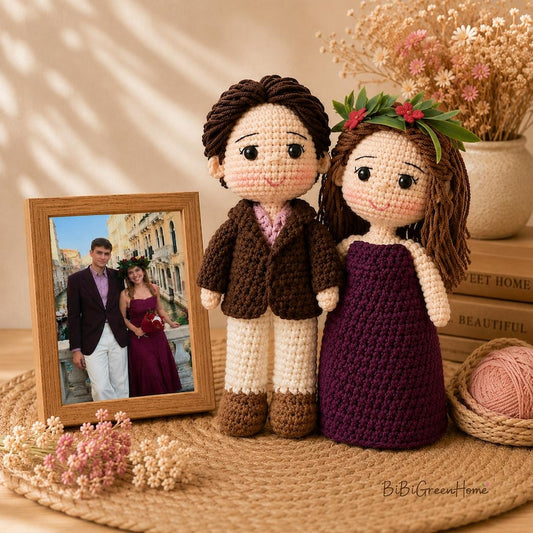 Personalized Couple Crochet Dolls