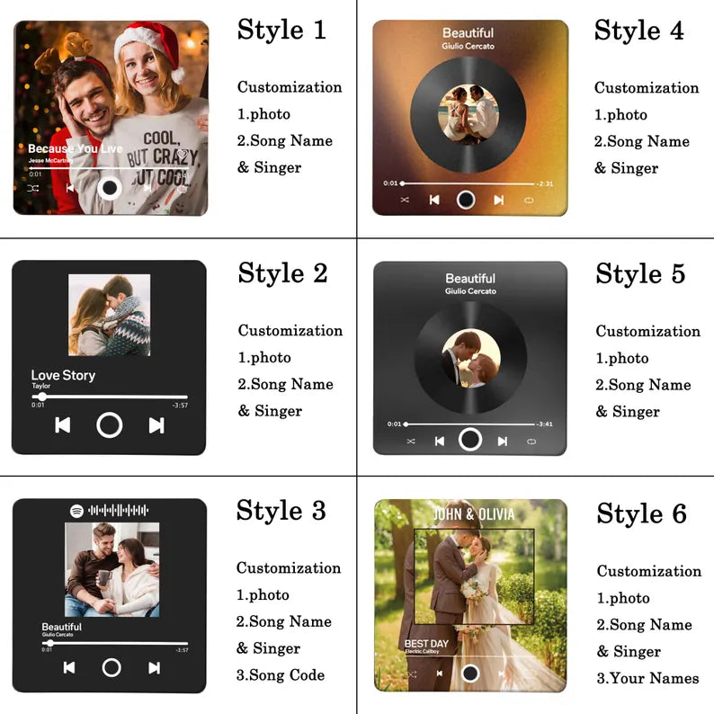 Personalized Photo Music Magnet