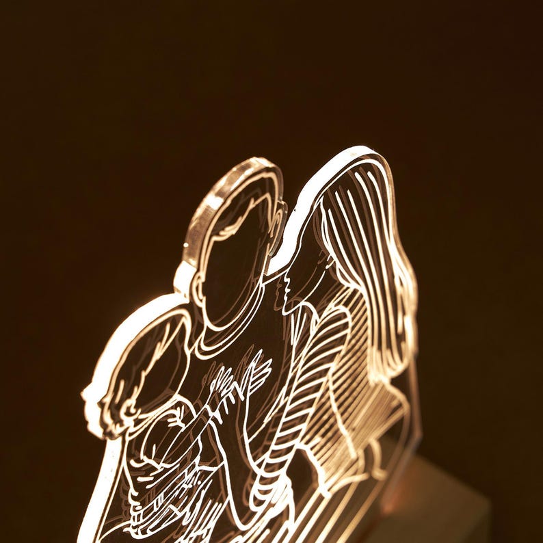 Personalized Line Art Photo Lamp