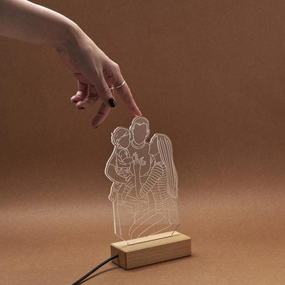 Personalized Line Art Photo Lamp