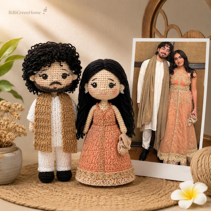 Personalized Couple Crochet Dolls