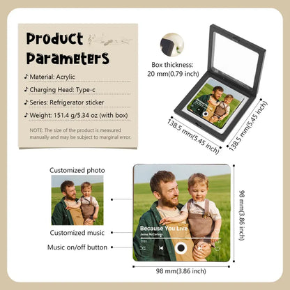 Personalized Photo Music Magnet