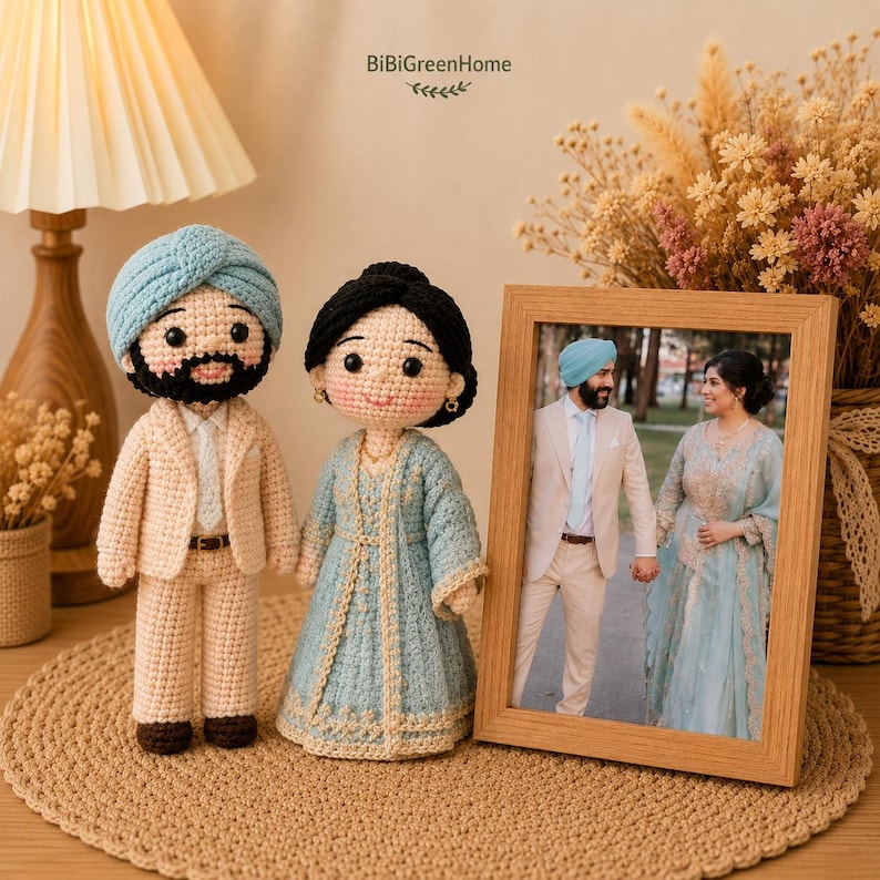 Personalized Couple Crochet Dolls