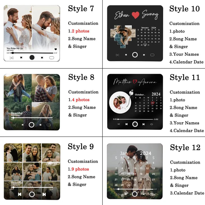 Personalized Photo Music Magnet