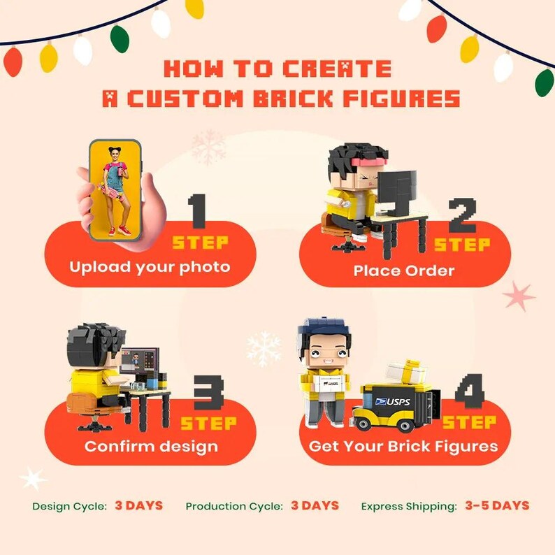 Personalised Brick Memory Figures
