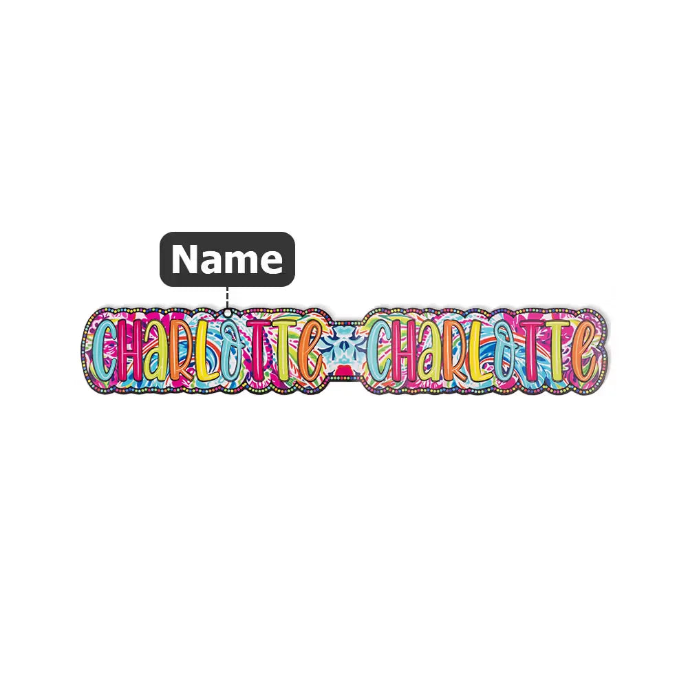 Where Every Chapter Knows Your Name - Personalized Bright Paisley Floral Doodle Magnetic Bookmark Clips Reading Birthday Gift